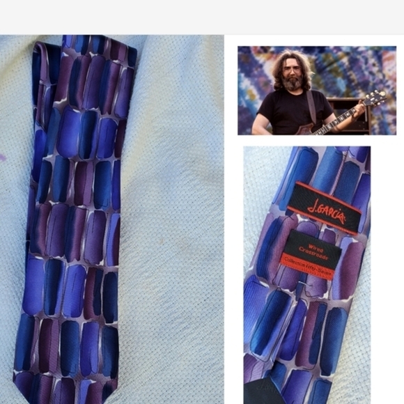 J. Garcia Wired Crossroads purple silk tie - Picture 1 of 7